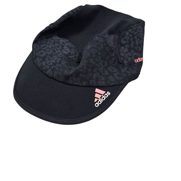 Adidas Adizero Cap Black & Gray Leopard Print Sports Cap Womens Running Marathon - Picture 1 of 7
